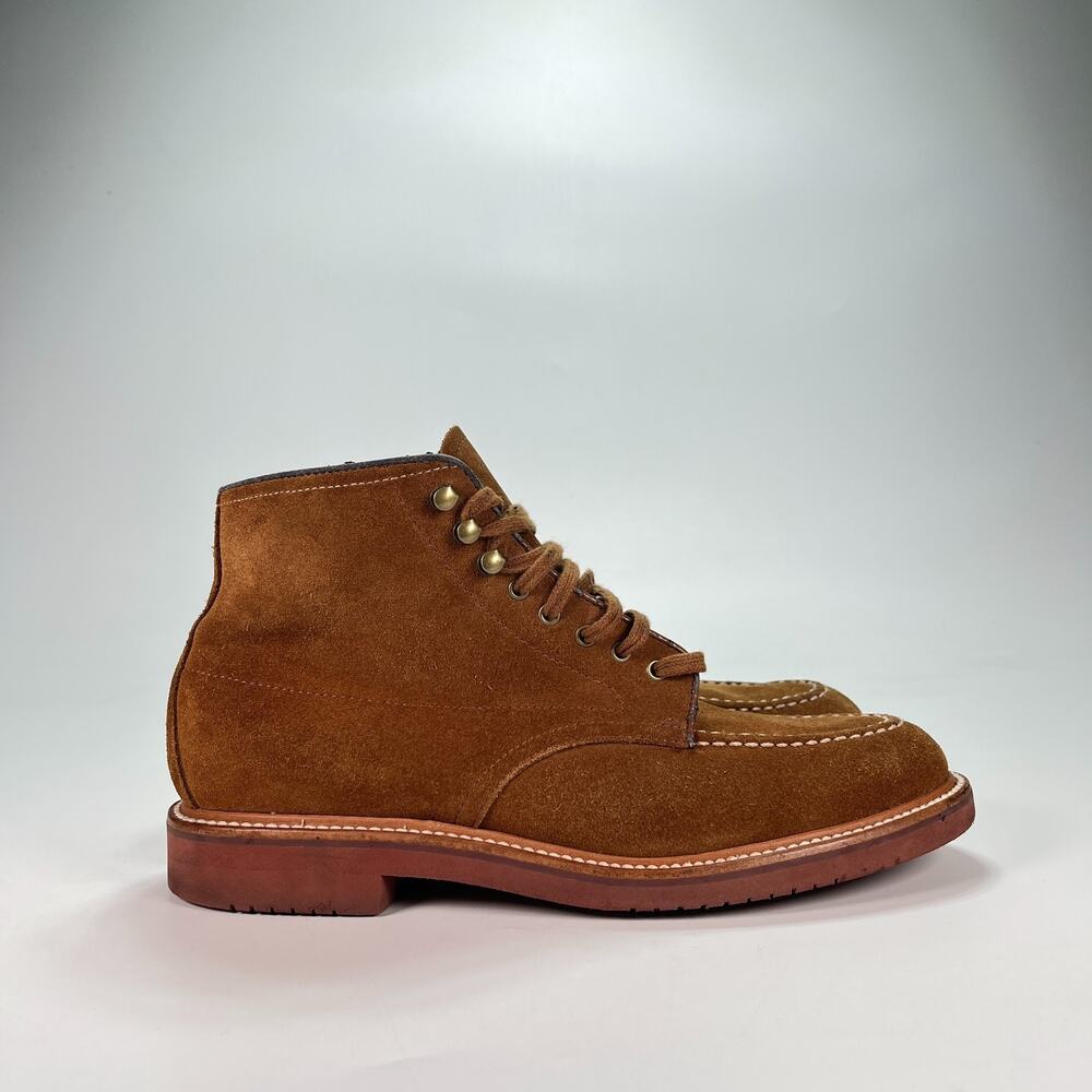 J.Crew Kenton Pacer Brown Snuff Suede Leather Moc Toe Work Boots Men's Size 8.5